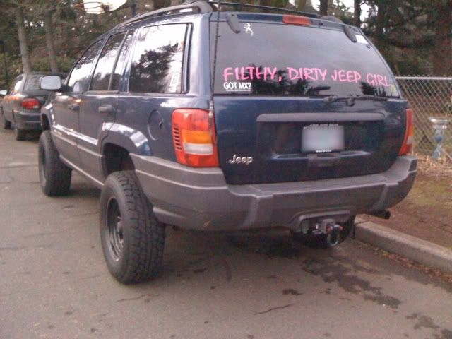 Filthy dirty jeep girl sticker #5