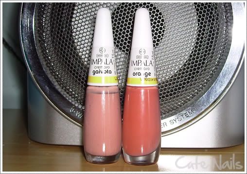Cute Nails: Comparação entre Orange e Gaivota, da Impala