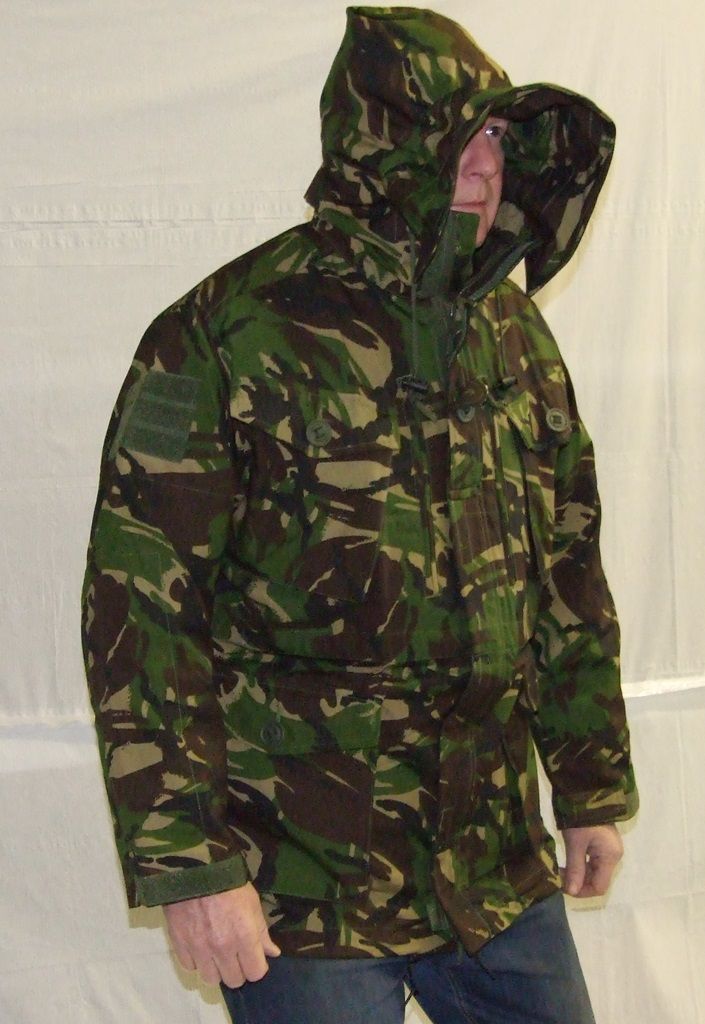 British Army Combat Smock / Jacket Wired Hood DP Woodland Camo 180/104