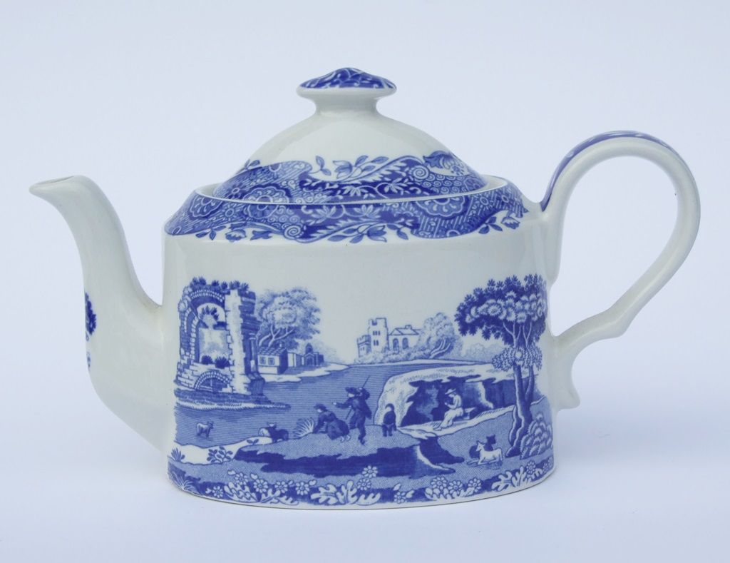 Spode Blue Italian Miniature Teapot eBay