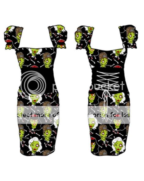   Brand Zombiewood Wench Dress Rockabilly Zombie Hollywood Glam  