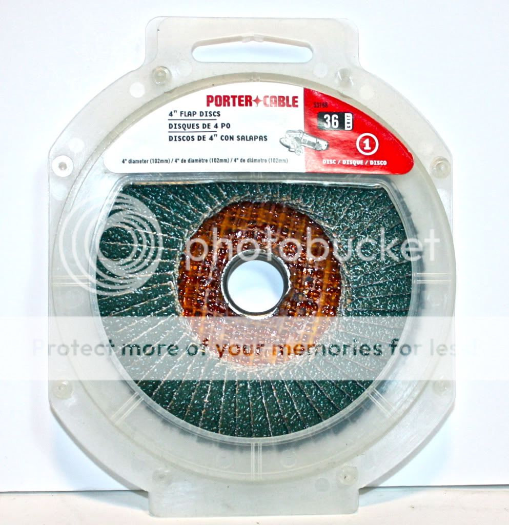 Porter Cable 53168 4 inch 36 Grit Flap Grinder Sanding Disc Free