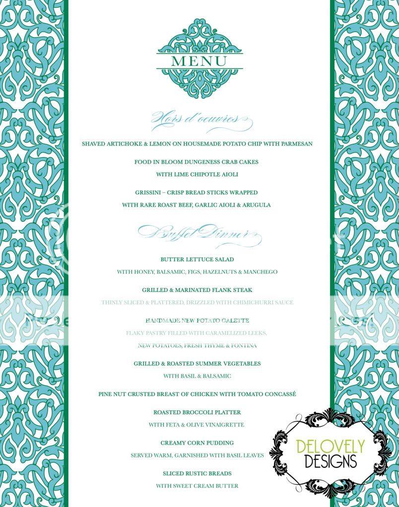 wedding menu cards vintage monogram menu cards special event menu