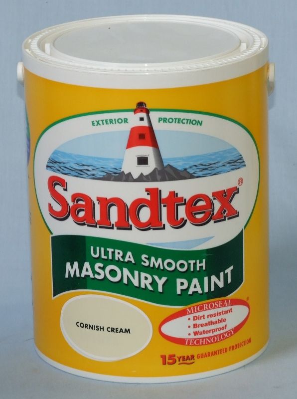 SANDTEX Ultra Smooth CORNISH CREAM Masonry Paint 5L | eBay