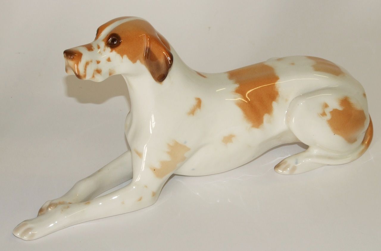USSR LOMONOSOV Porcelain Animal Figure - Large Hunting Pointer Dog | eBay